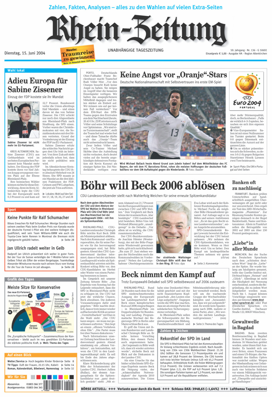 Rhein-Zeitung Kreis Altenkirchen vom Dienstag, 15.06.2004