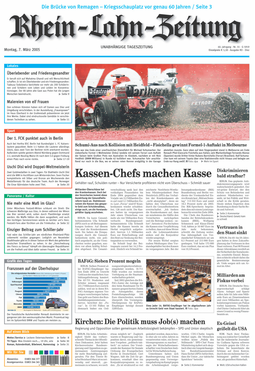 Rhein-Lahn-Zeitung Diez (Archiv) vom Montag, 07.03.2005
