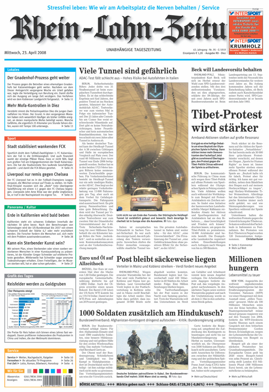 Rhein-Lahn-Zeitung Diez (Archiv) vom Mittwoch, 23.04.2008