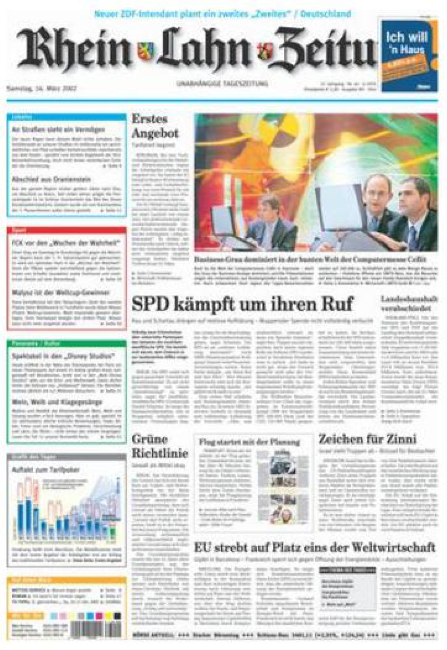 Rhein-Lahn-Zeitung Diez (Archiv) vom Samstag, 16.03.2002