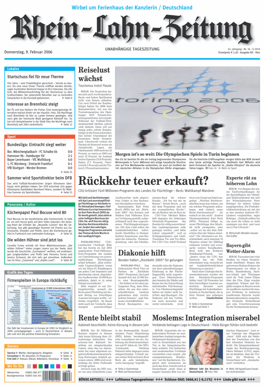 Rhein-Lahn-Zeitung Diez (Archiv) vom Donnerstag, 09.02.2006