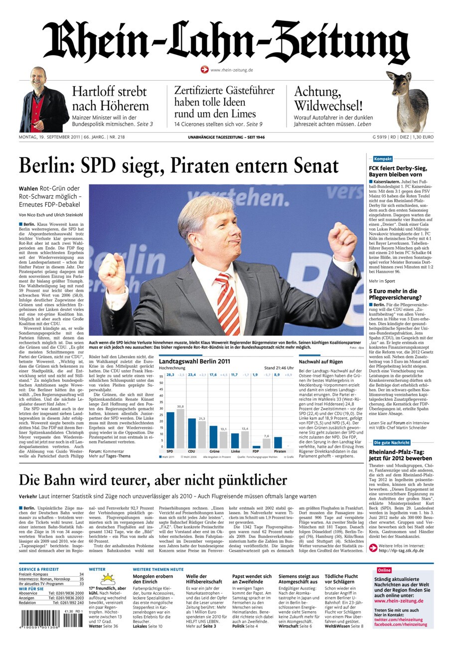 Rhein-Lahn-Zeitung Diez (Archiv) vom Montag, 19.09.2011