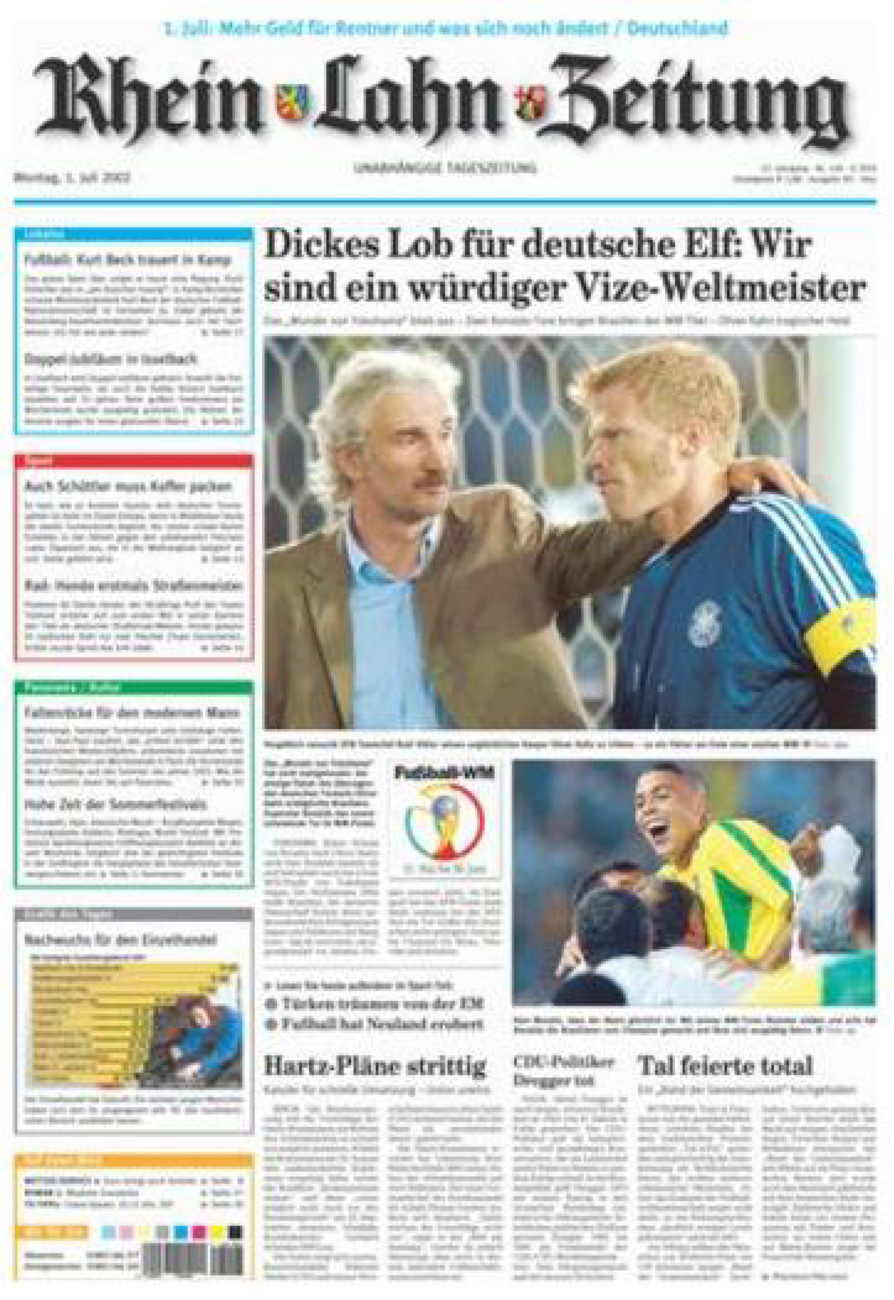 Rhein-Lahn-Zeitung Diez (Archiv) vom Montag, 01.07.2002