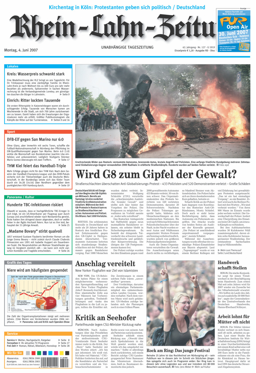 Rhein-Lahn-Zeitung Diez (Archiv) vom Montag, 04.06.2007