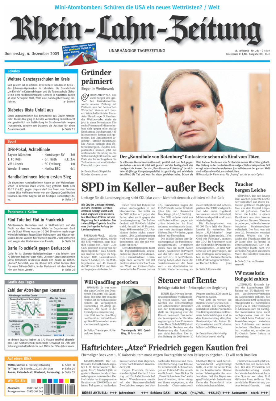 Rhein-Lahn-Zeitung Diez (Archiv) vom Donnerstag, 04.12.2003