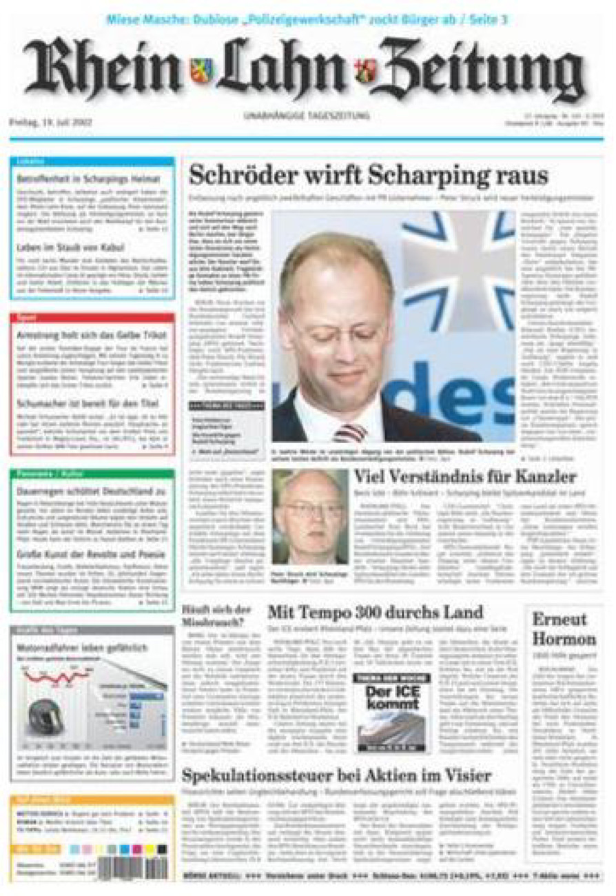 Rhein-Lahn-Zeitung Diez (Archiv) vom Freitag, 19.07.2002