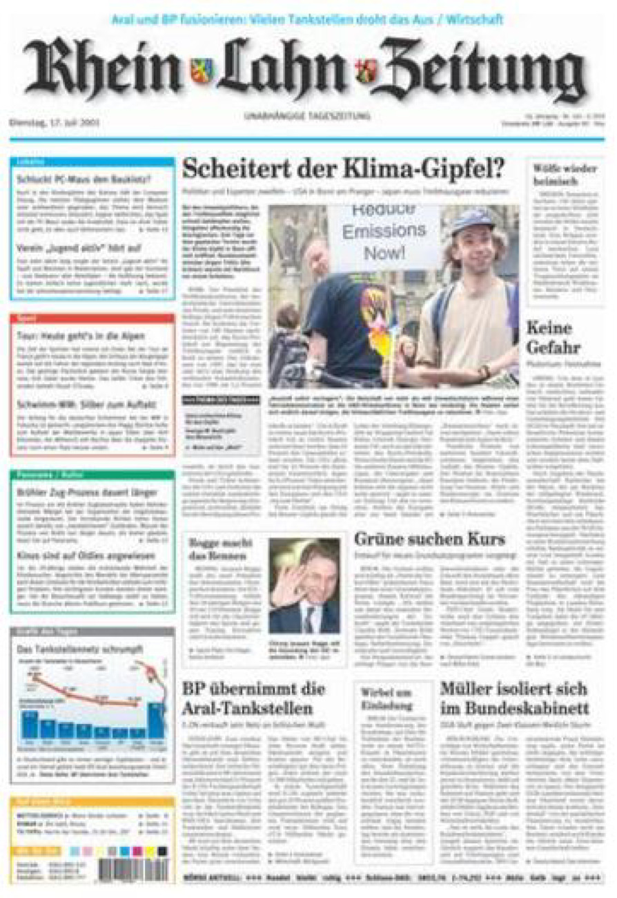 Rhein-Lahn-Zeitung Diez (Archiv) vom Dienstag, 17.07.2001