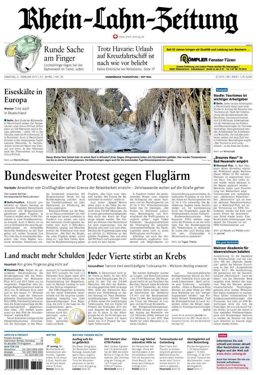 Rhein-Lahn-Zeitung Diez (Archiv) vom Samstag, 04.02.2012