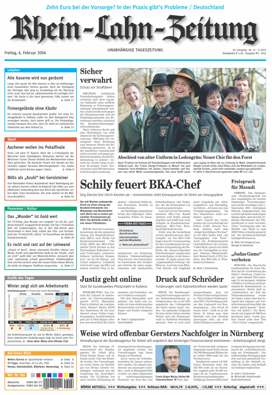 Rhein-Lahn-Zeitung Diez (Archiv) vom Freitag, 06.02.2004