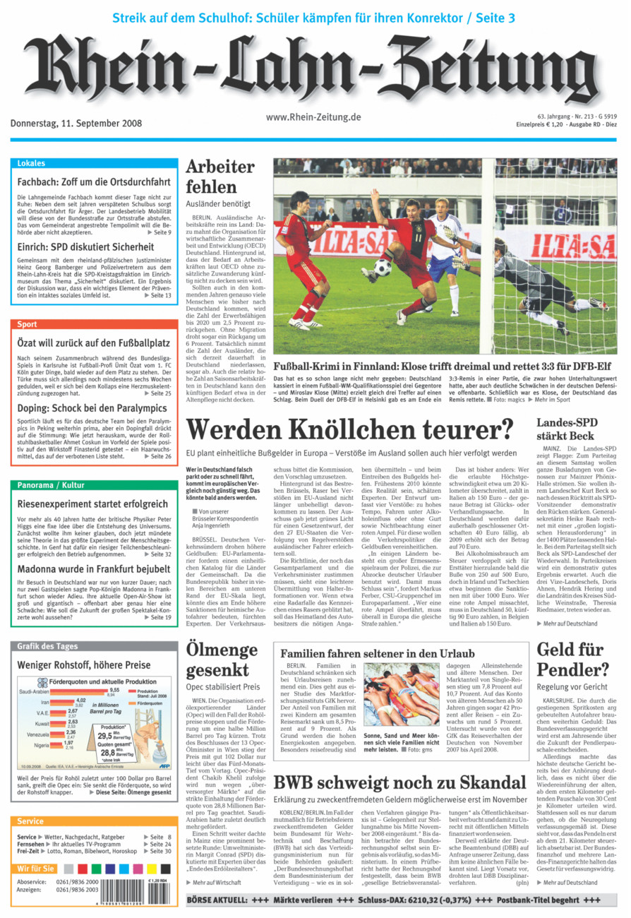 Rhein-Lahn-Zeitung Diez (Archiv) vom Donnerstag, 11.09.2008