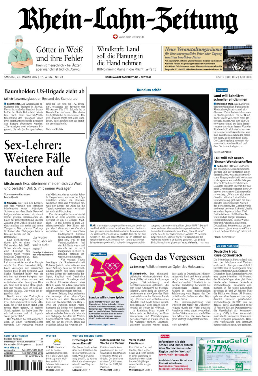 Rhein-Lahn-Zeitung Diez (Archiv) vom Samstag, 28.01.2012