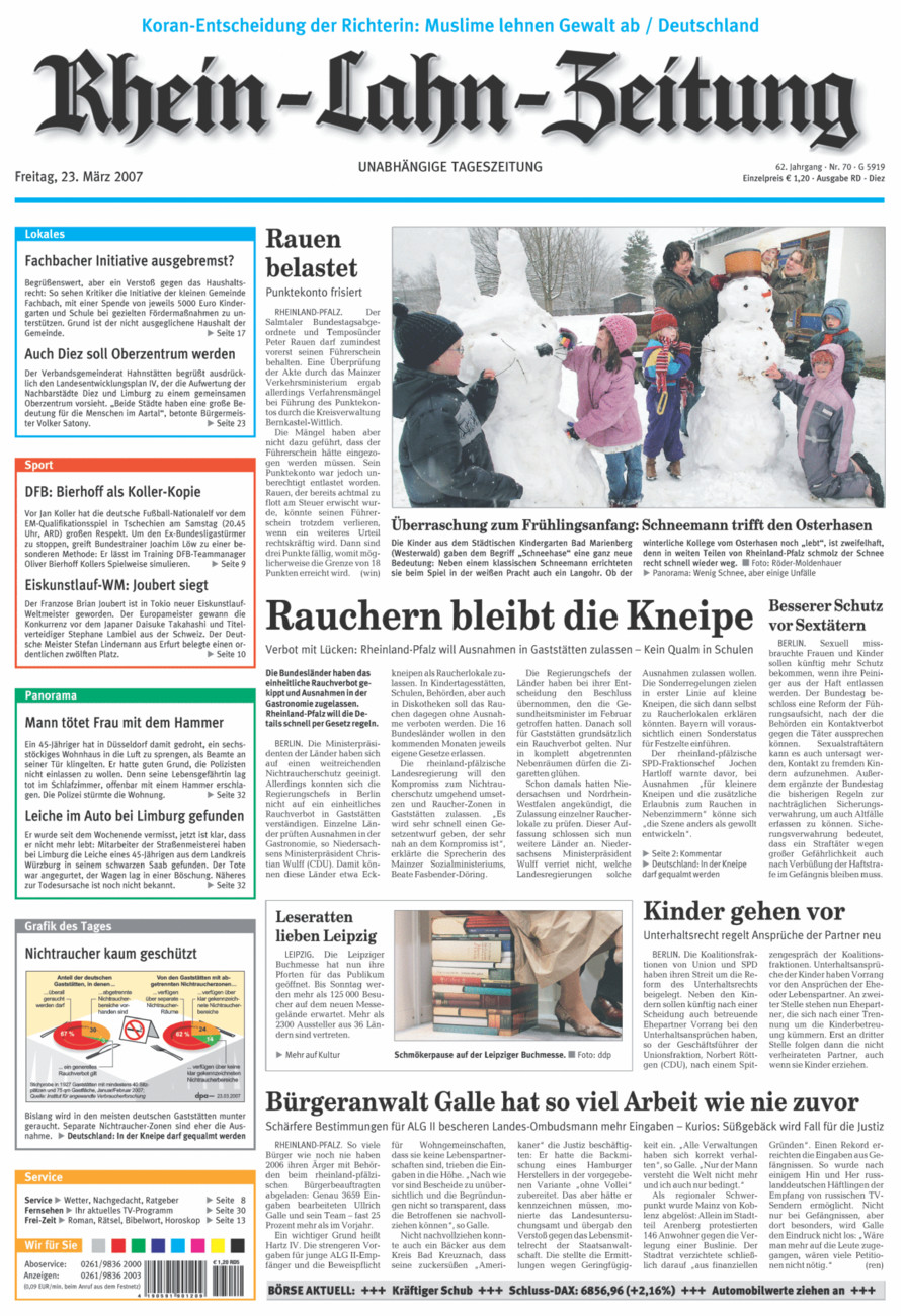 Rhein-Lahn-Zeitung Diez (Archiv) vom Freitag, 23.03.2007