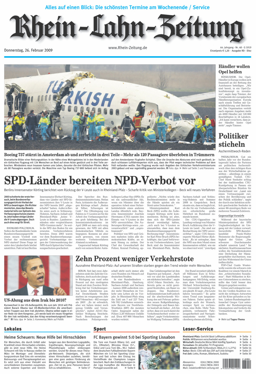 Rhein-Lahn-Zeitung Diez (Archiv) vom Donnerstag, 26.02.2009