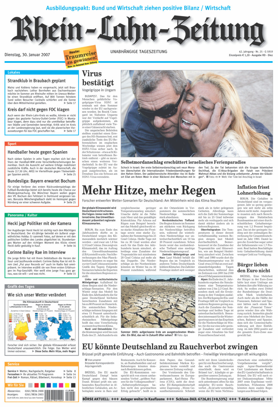 Rhein-Lahn-Zeitung Diez (Archiv) vom Dienstag, 30.01.2007