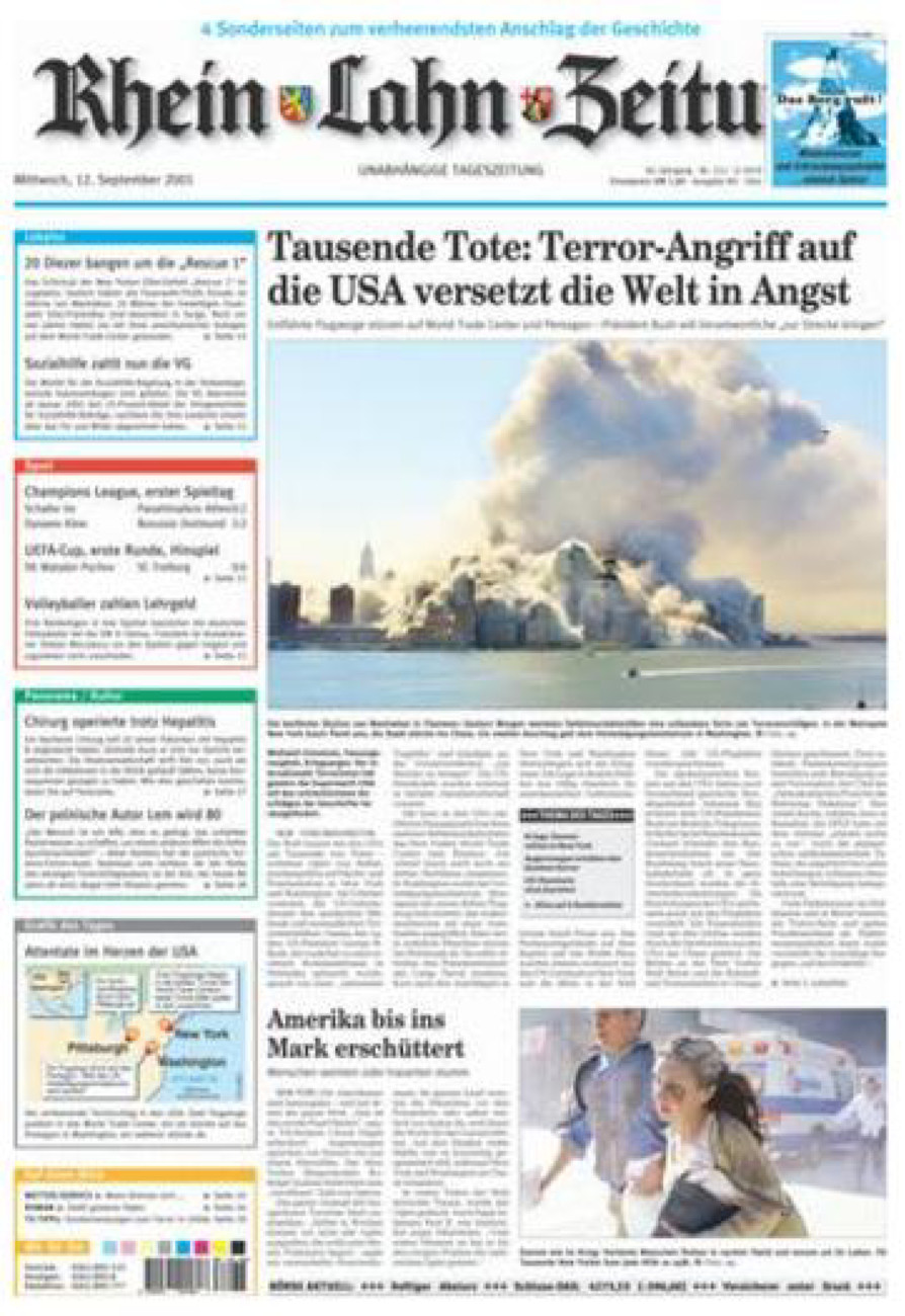 Rhein-Lahn-Zeitung Diez (Archiv) vom Mittwoch, 12.09.2001