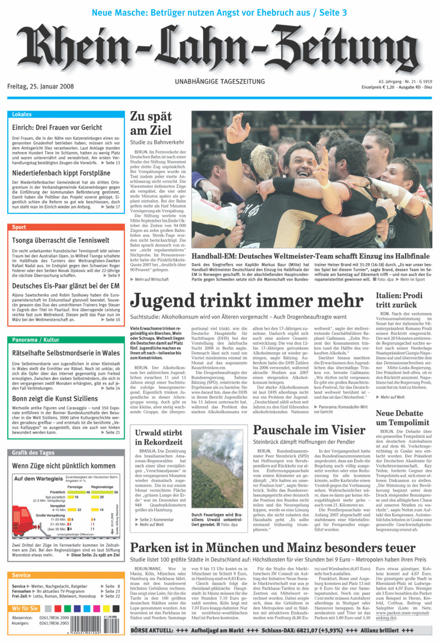Rhein-Lahn-Zeitung Diez (Archiv) vom Freitag, 25.01.2008