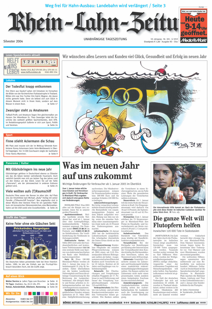 Rhein-Lahn-Zeitung Diez (Archiv) vom Freitag, 31.12.2004