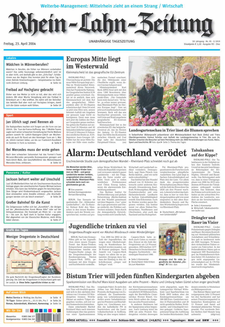 Rhein-Lahn-Zeitung Diez (Archiv) vom Freitag, 23.04.2004