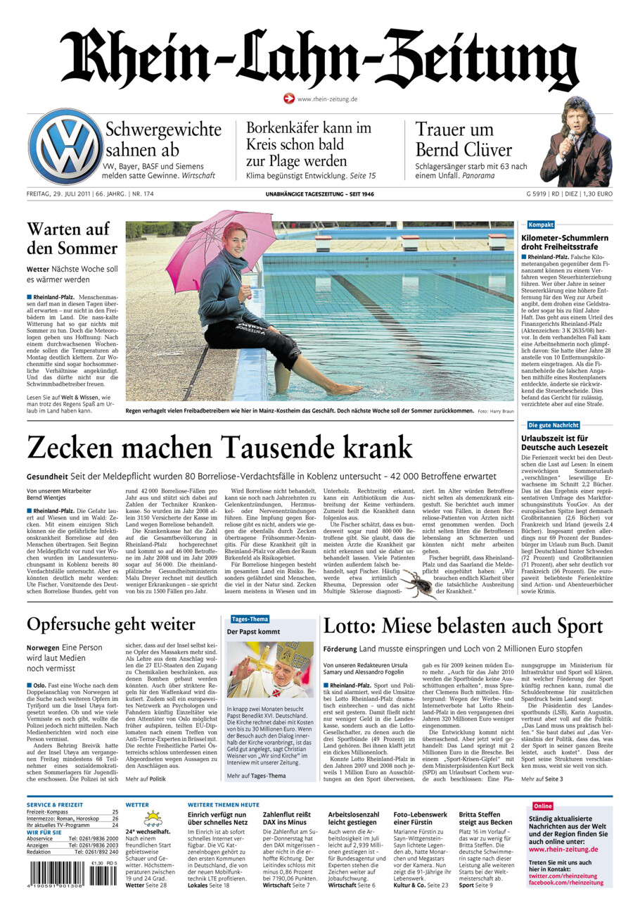 Rhein-Lahn-Zeitung Diez (Archiv) vom Freitag, 29.07.2011