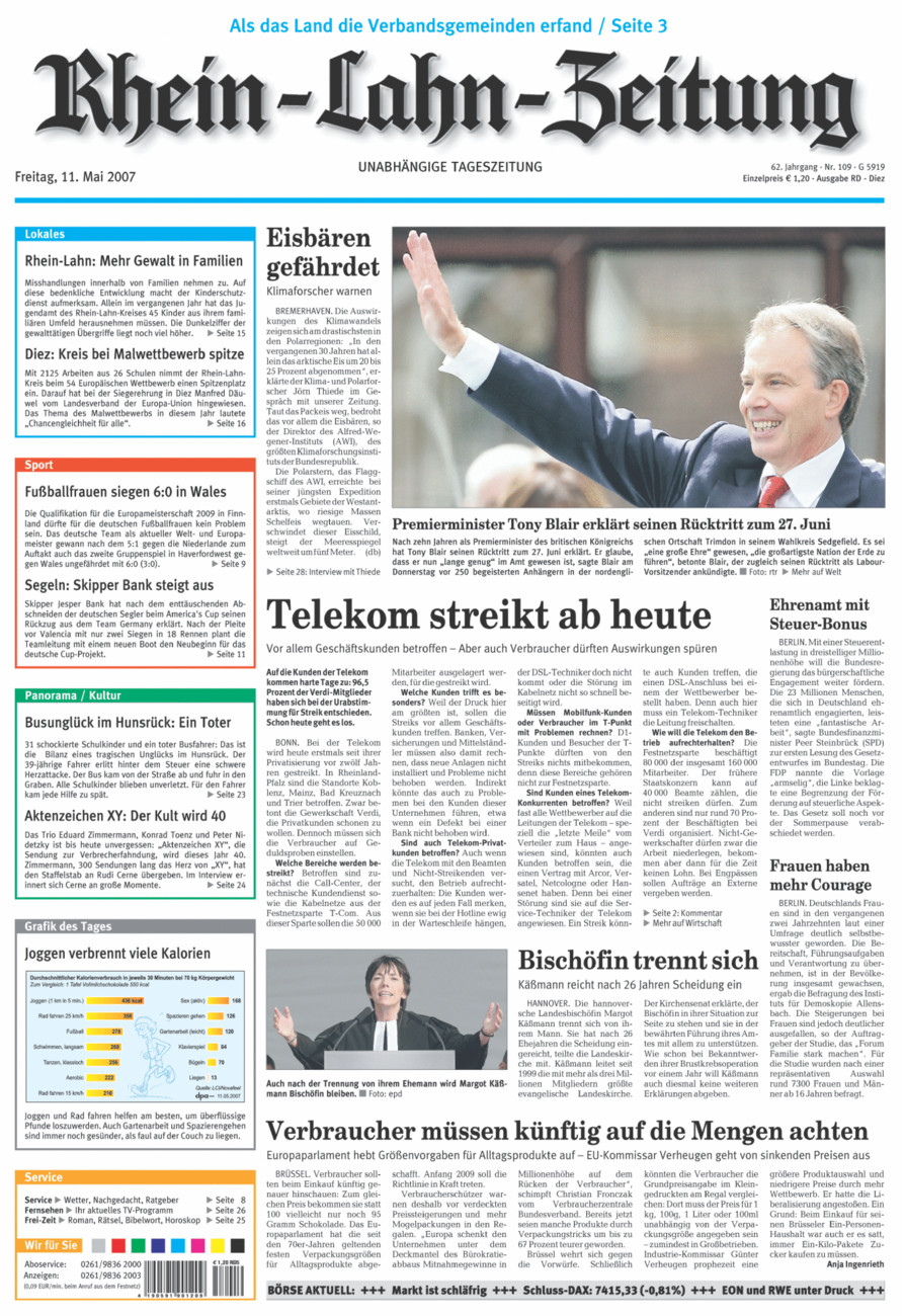 Rhein-Lahn-Zeitung Diez (Archiv) vom Freitag, 11.05.2007