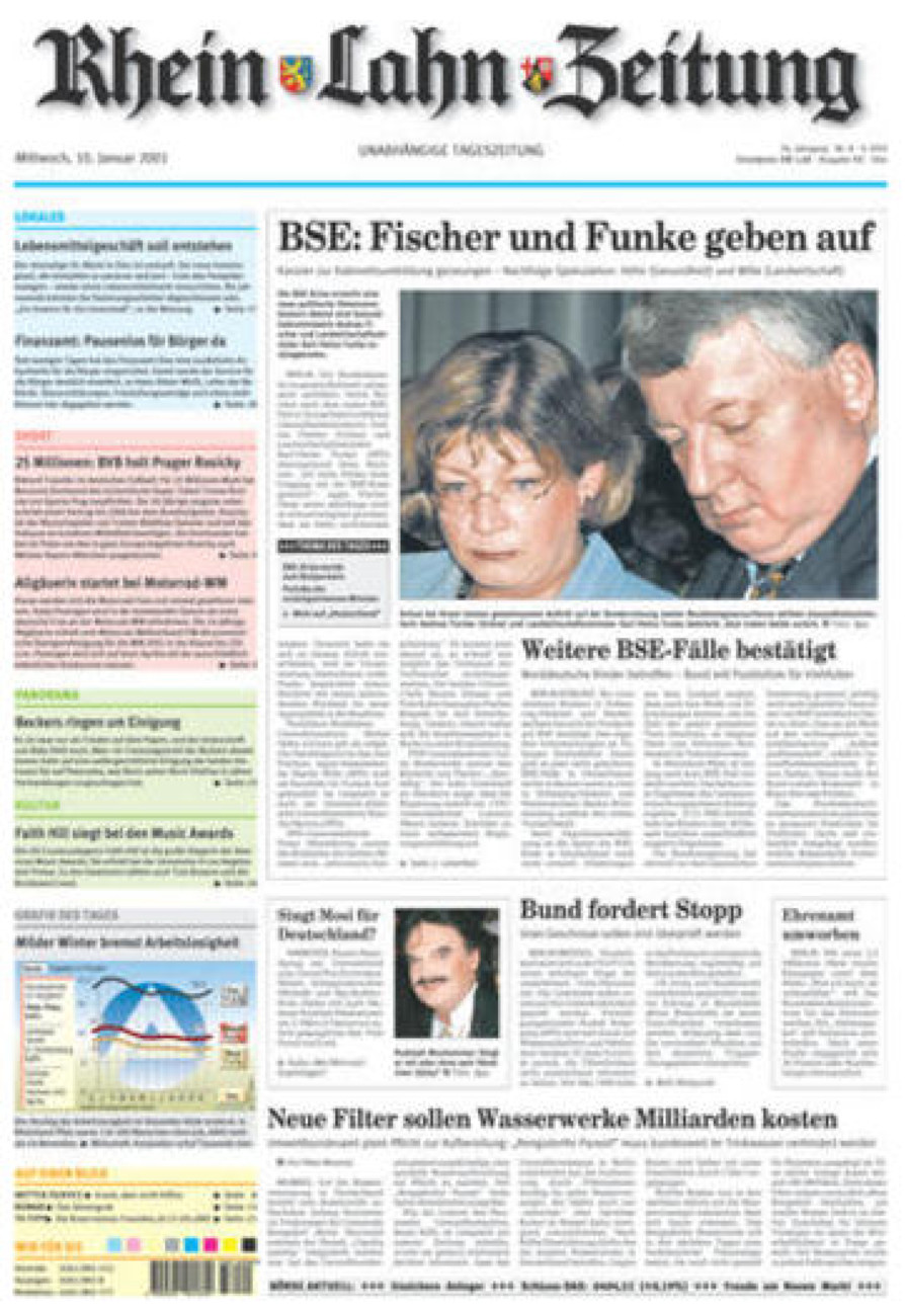 Rhein-Lahn-Zeitung Diez (Archiv) vom Mittwoch, 10.01.2001