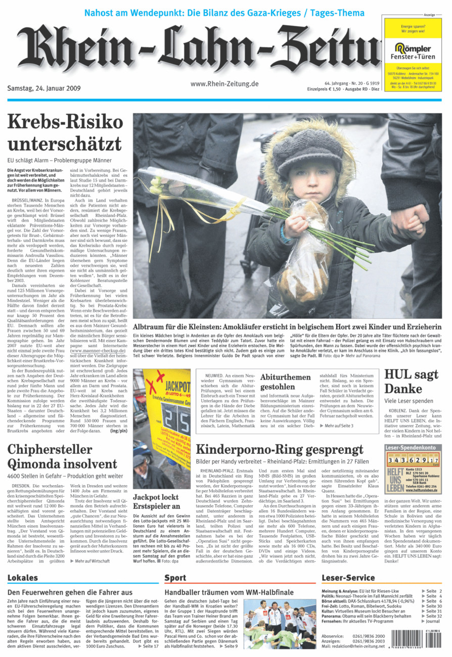 Rhein-Lahn-Zeitung Diez (Archiv) vom Samstag, 24.01.2009