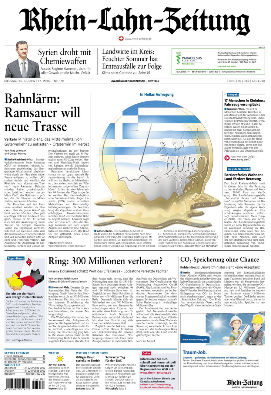 Rhein-Lahn-Zeitung Diez (Archiv) vom Dienstag, 24.07.2012