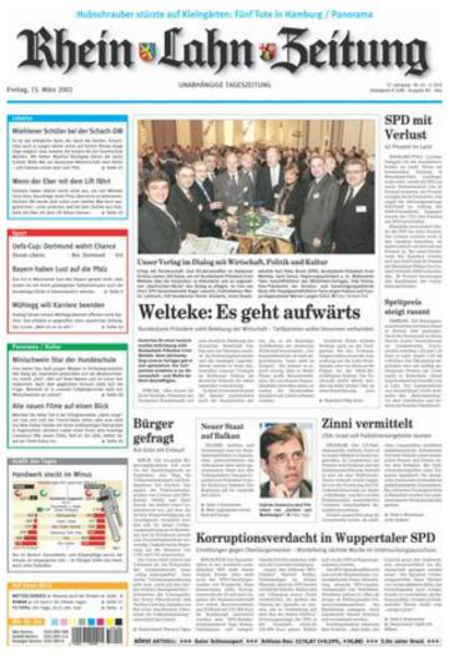 Rhein-Lahn-Zeitung Diez (Archiv) vom Freitag, 15.03.2002