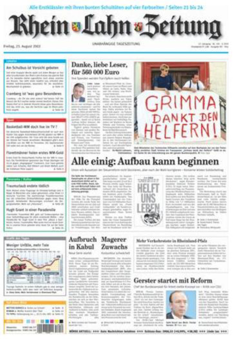 Rhein-Lahn-Zeitung Diez (Archiv) vom Freitag, 23.08.2002