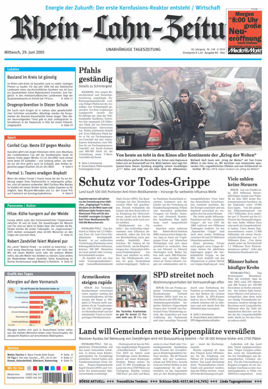 Rhein-Lahn-Zeitung Diez (Archiv) vom Mittwoch, 29.06.2005