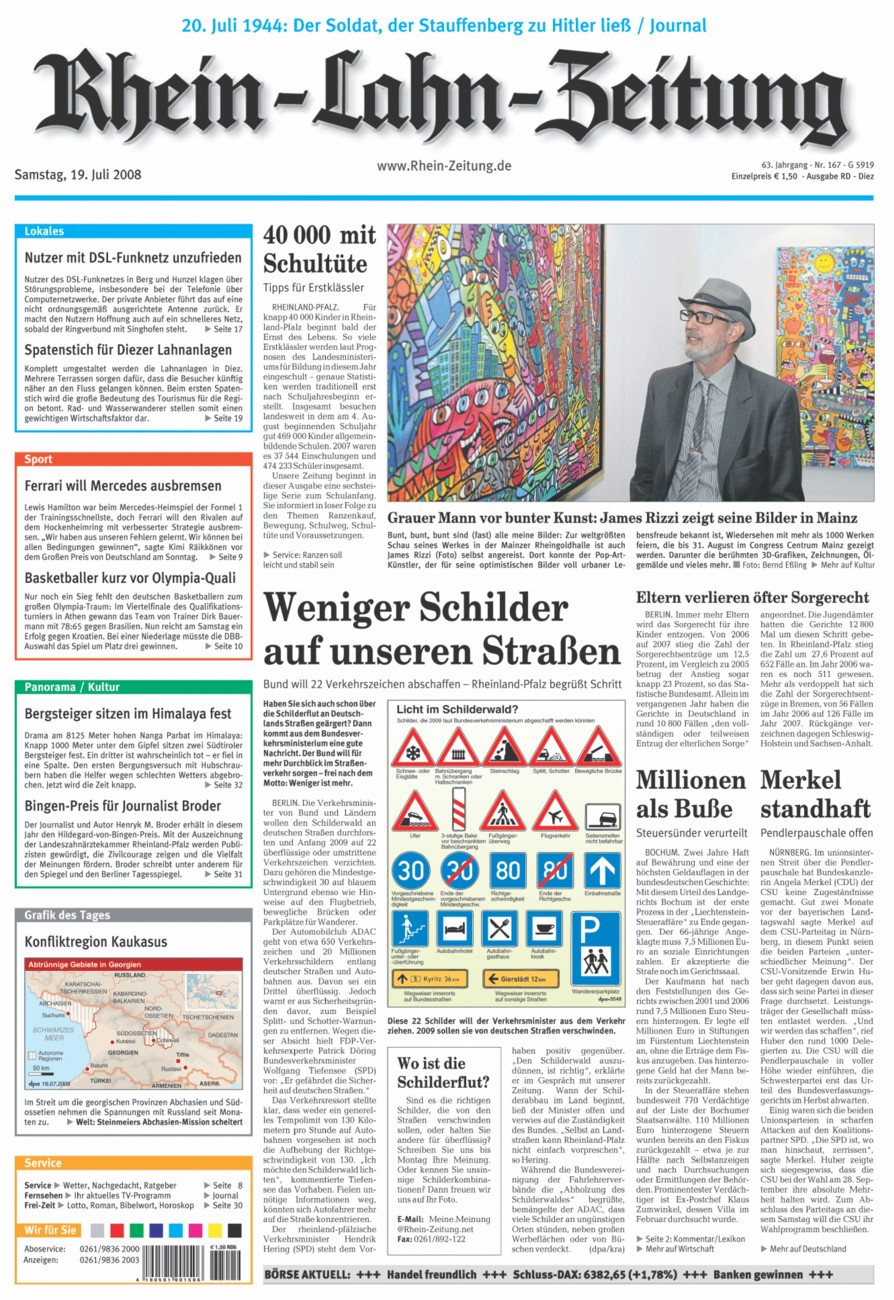 Rhein-Lahn-Zeitung Diez (Archiv) vom Samstag, 19.07.2008