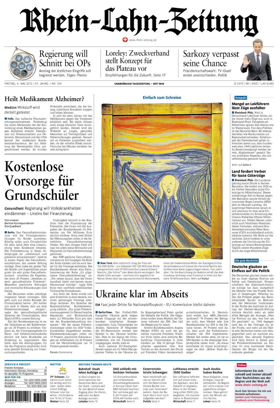 Rhein-Lahn-Zeitung Diez (Archiv) vom Freitag, 04.05.2012