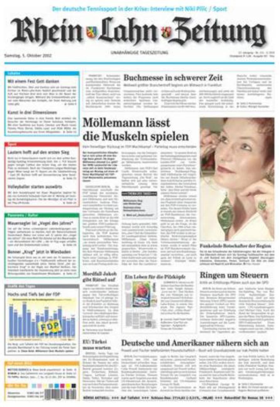 Rhein-Lahn-Zeitung Diez (Archiv) vom Samstag, 05.10.2002