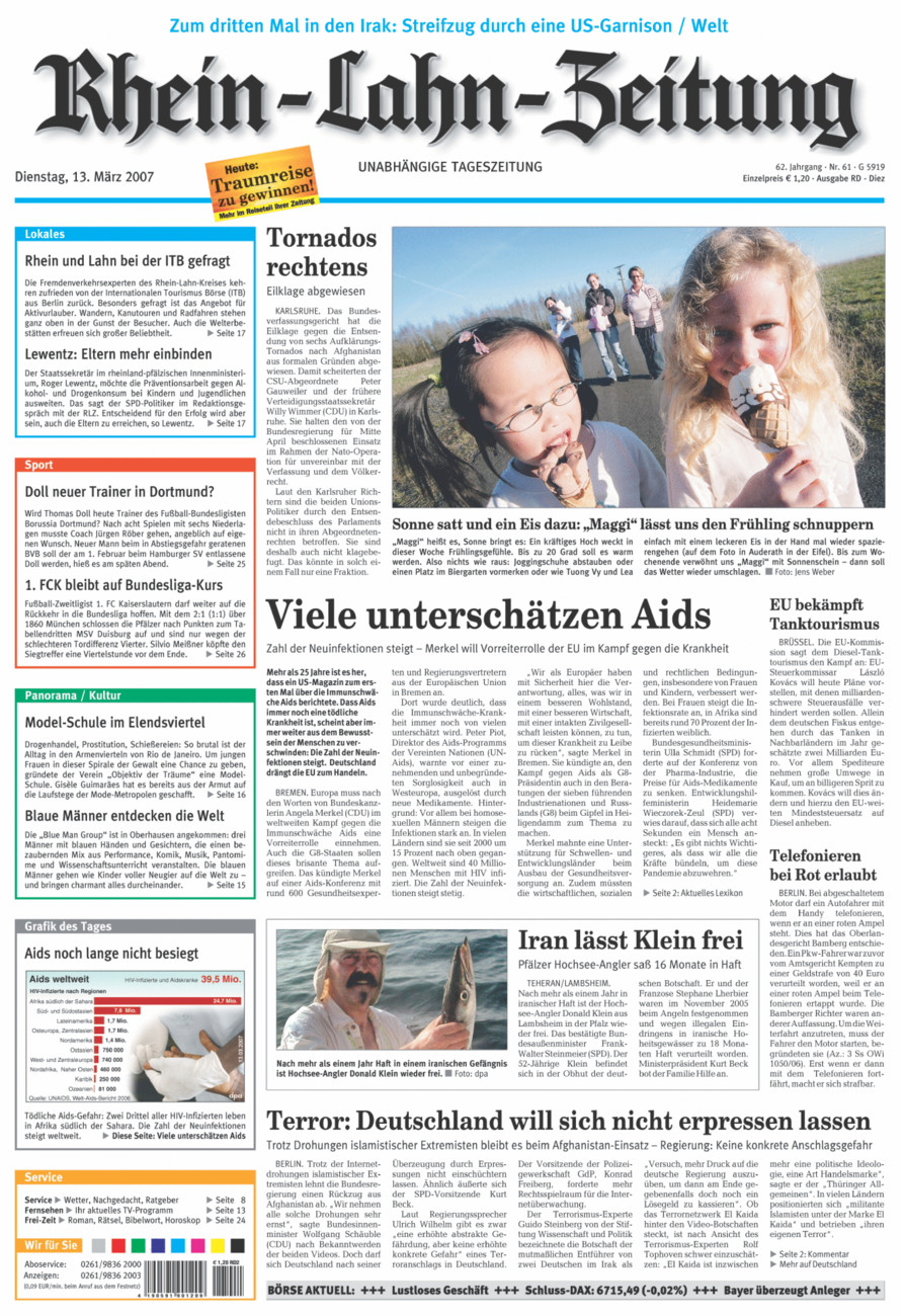 Rhein-Lahn-Zeitung Diez (Archiv) vom Dienstag, 13.03.2007