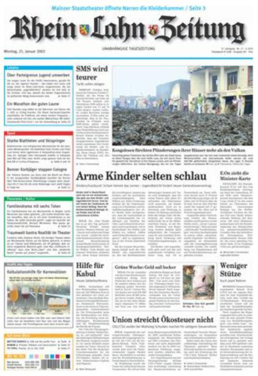 Rhein-Lahn-Zeitung Diez (Archiv) vom Montag, 21.01.2002
