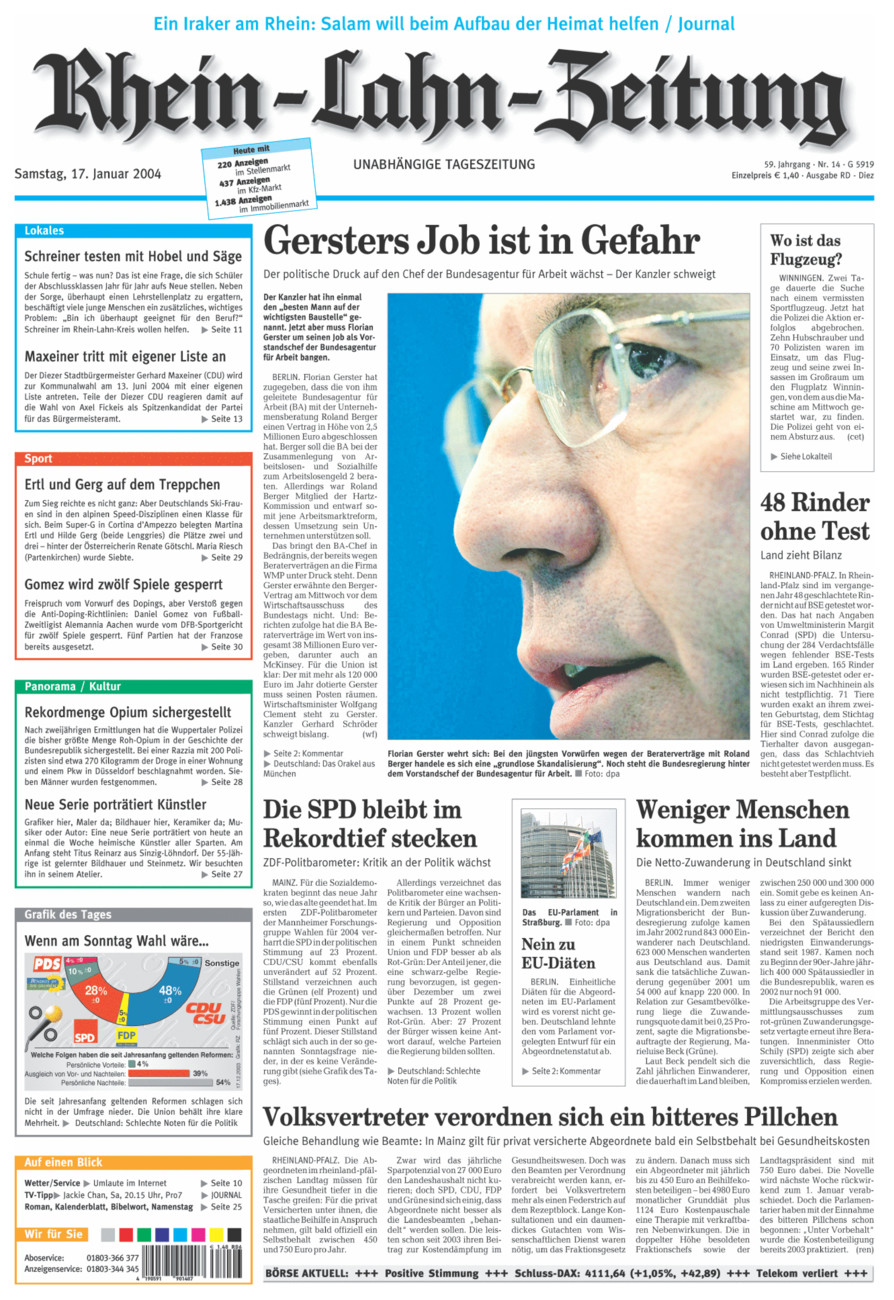 Rhein-Lahn-Zeitung Diez (Archiv) vom Samstag, 17.01.2004