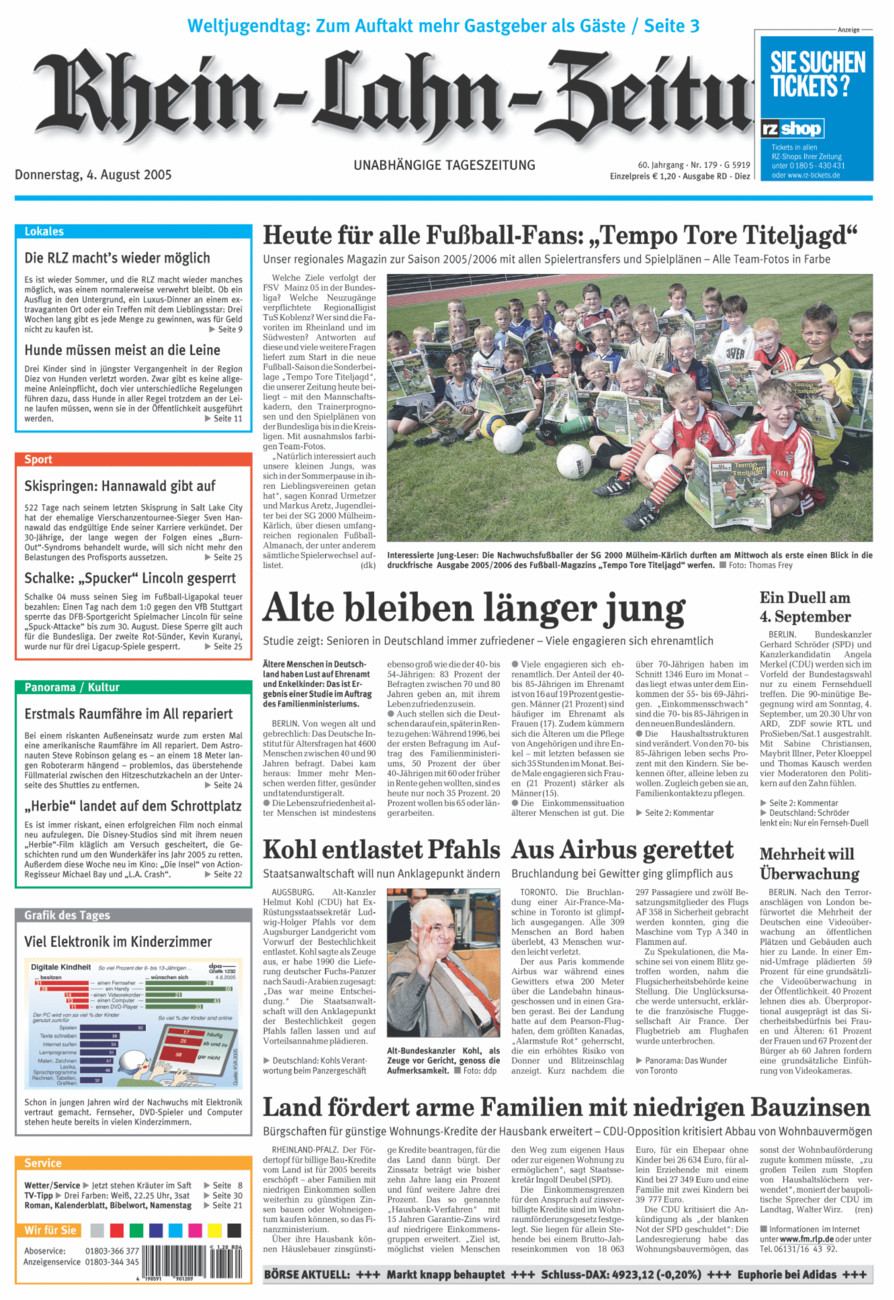 Rhein-Lahn-Zeitung Diez (Archiv) vom Donnerstag, 04.08.2005