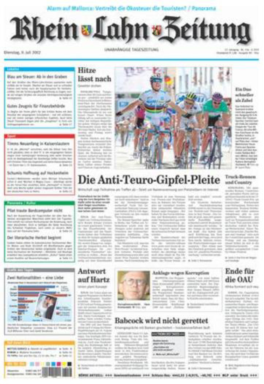 Rhein-Lahn-Zeitung Diez (Archiv) vom Dienstag, 09.07.2002