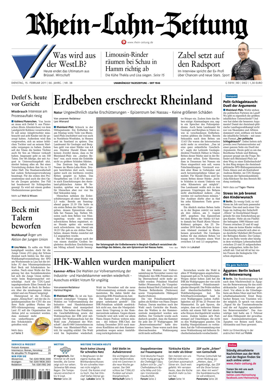 Rhein-Lahn-Zeitung Diez (Archiv) vom Dienstag, 15.02.2011