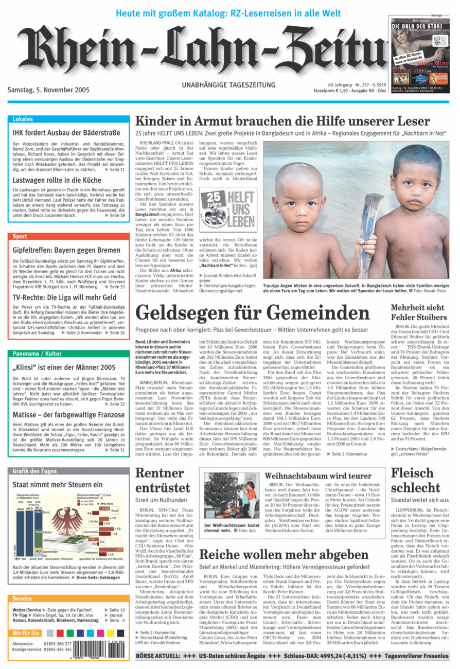 Rhein-Lahn-Zeitung Diez (Archiv) vom Samstag, 05.11.2005