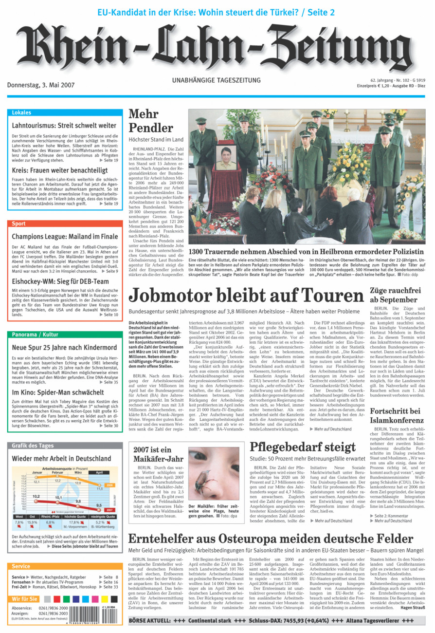 Rhein-Lahn-Zeitung Diez (Archiv) vom Donnerstag, 03.05.2007
