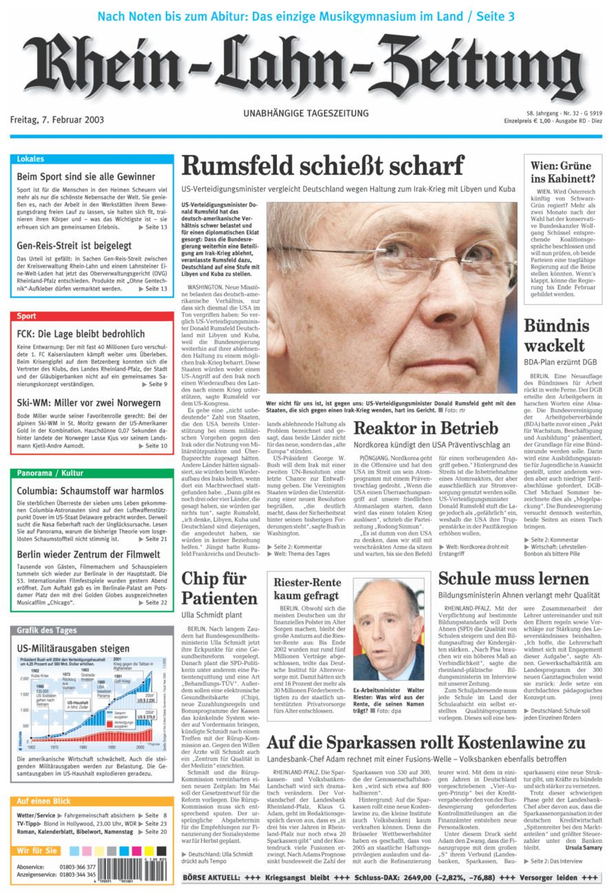 Rhein-Lahn-Zeitung Diez (Archiv) vom Freitag, 07.02.2003
