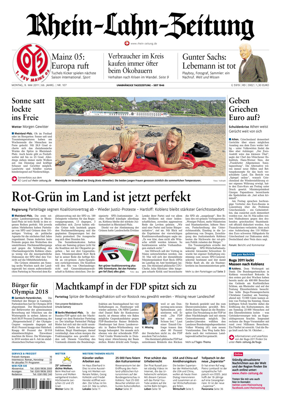 Rhein-Lahn-Zeitung Diez (Archiv) vom Montag, 09.05.2011