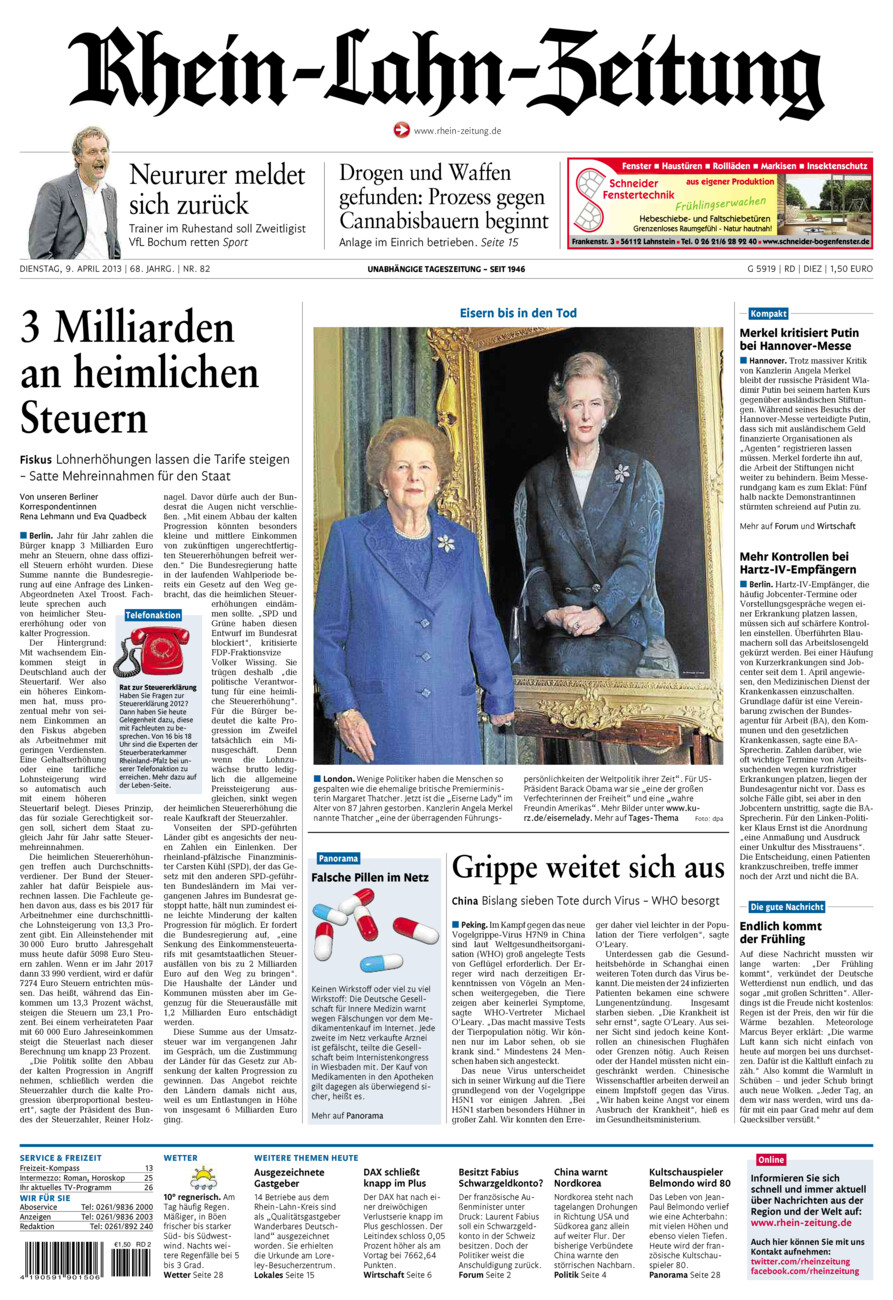 Rhein-Lahn-Zeitung Diez (Archiv) vom Dienstag, 09.04.2013