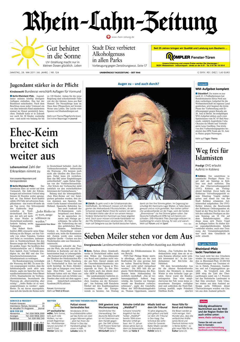 Rhein-Lahn-Zeitung Diez (Archiv) vom Samstag, 28.05.2011