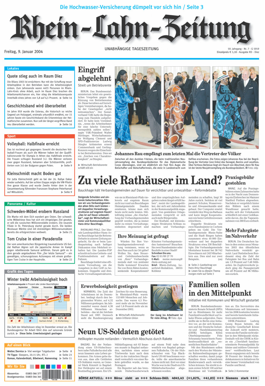 Rhein-Lahn-Zeitung Diez (Archiv) vom Freitag, 09.01.2004