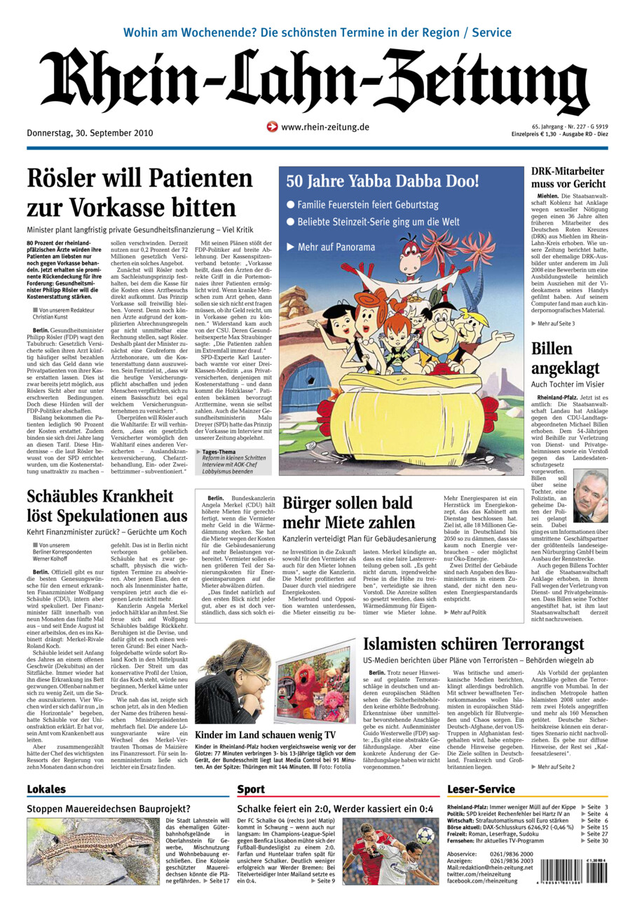 Rhein-Lahn-Zeitung Diez (Archiv) vom Donnerstag, 30.09.2010