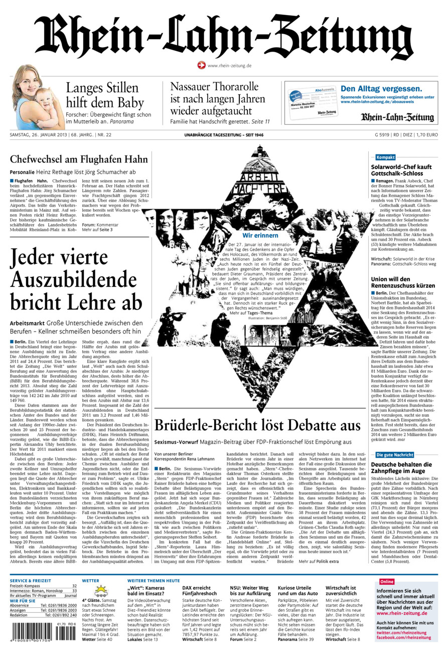 Rhein-Lahn-Zeitung Diez (Archiv) vom Samstag, 26.01.2013