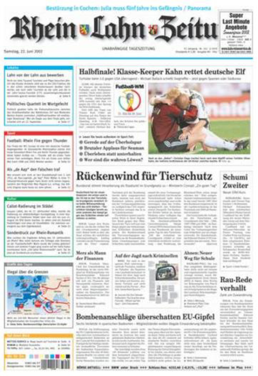 Rhein-Lahn-Zeitung Diez (Archiv) vom Samstag, 22.06.2002