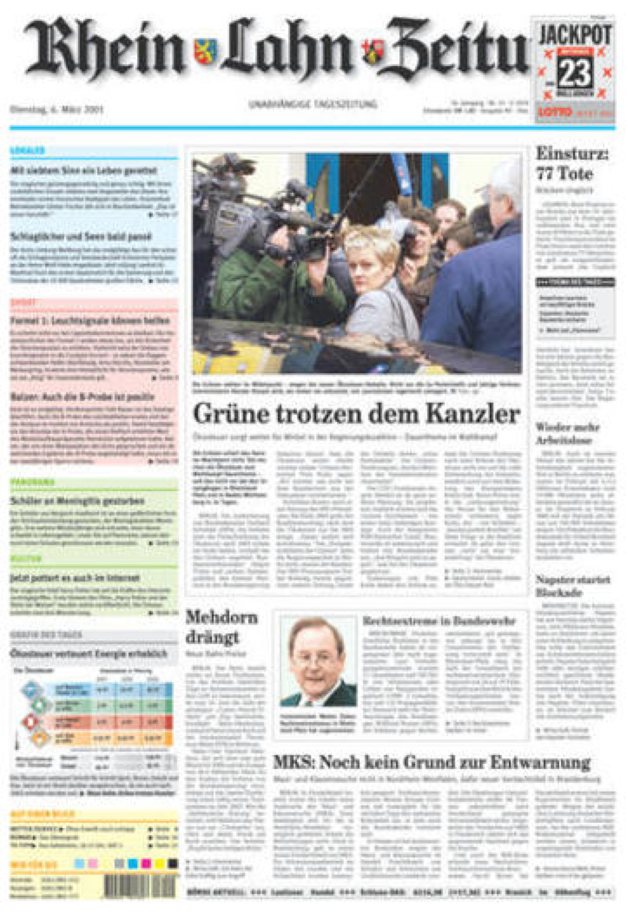 Rhein-Lahn-Zeitung Diez (Archiv) vom Dienstag, 06.03.2001